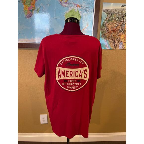Indian Motorcycle Woman’s Red Indian Logo T-Shirt XL - Picture 2 of 6